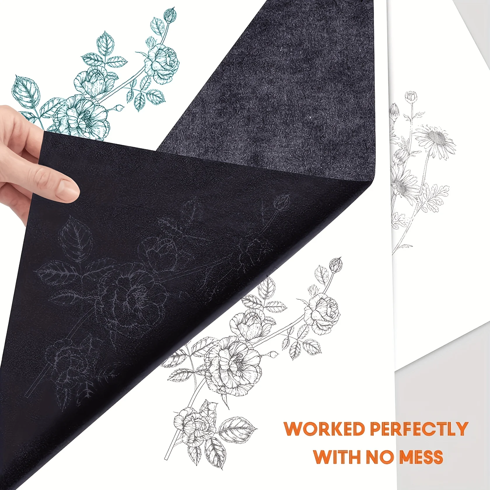50PCS A4 Carbon Paper Legible Graphite Transfer Tracing Painting Reusable Art Surfaces Black Copy Paper Dropshipping Wholesale