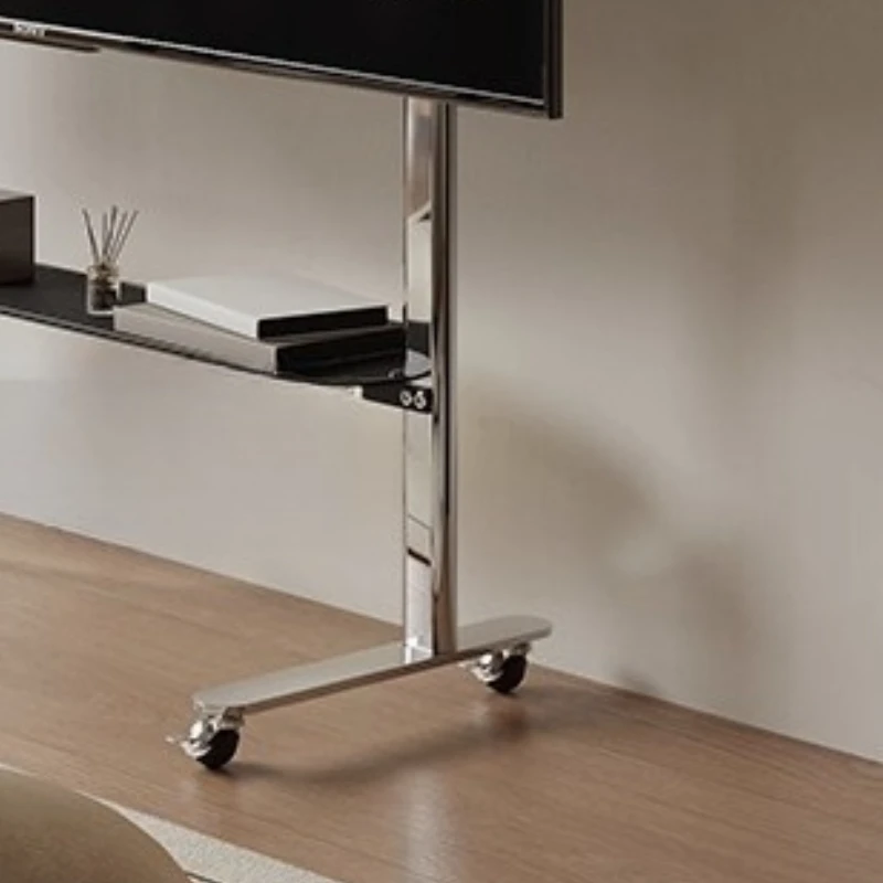 أثاث منزلي حامل تلفاز عجلات الإقامة المنزلية وغرفة النوم وغرفة الاجتماعات حامل تلفاز أثاث معدني إسكندنافي Prateleira Para MHDSJ