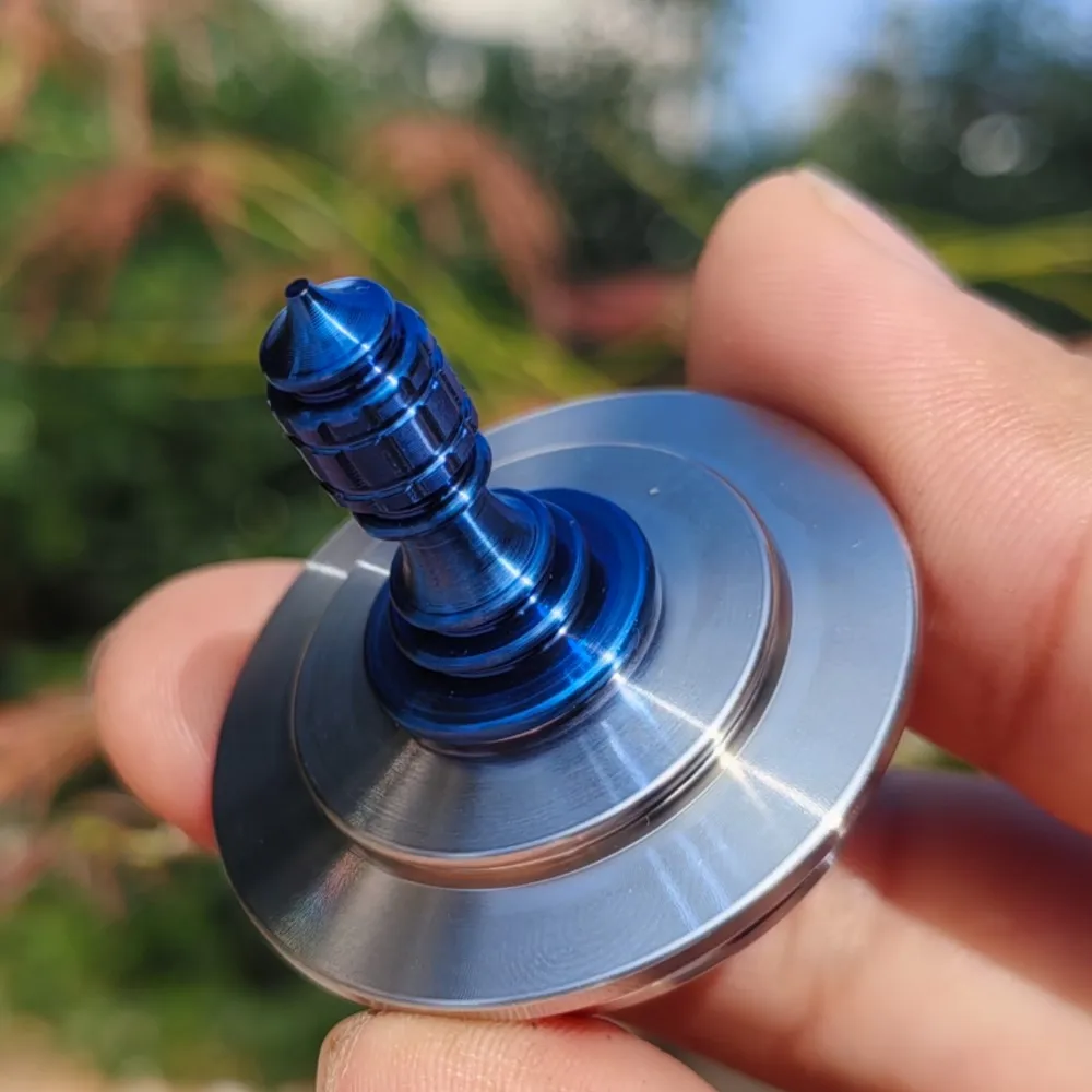 Liga de titânio dedo superior mão de aço inoxidável girando topo alívio do estresse brinquedo brinquedos para adultos alívio da ansiedade gadgets