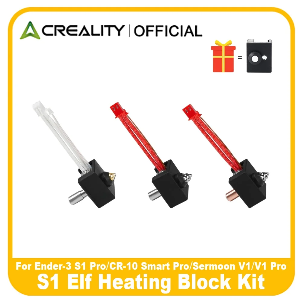 Creality S1 Heating Block Kit Sprite Extruder Hotend Kit for Ender-3 S1 Pro/CR-10 Smart Pro/Sermoon V1/V1 Pro 3D Printer Parts