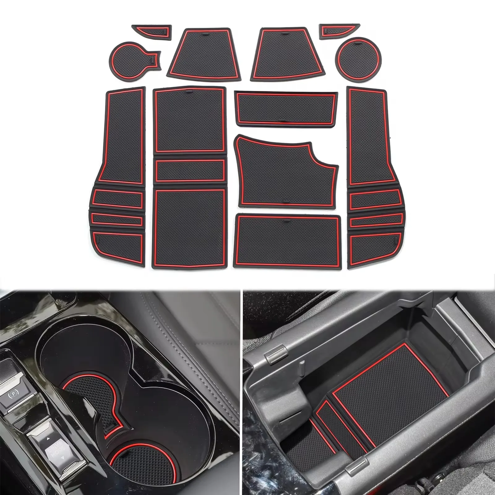 

Anti-Slip Gate Slot Cup Mat for Peugeot 2008 e-2008 GT Line 2019 - 2024 Non-Slip Pad Accessories Styling 12pcs/set