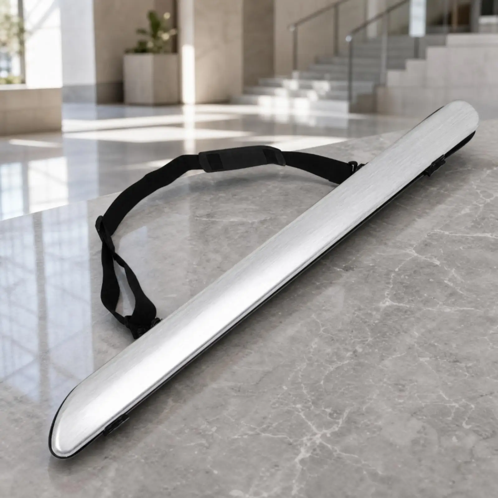 Composite Carbon Fiber Violin Bow Case Lightweight Hard Shell with Shoulder Strap for Travel