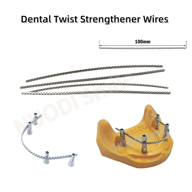 10 Pieces Dental Implant Connector Stainless Wire for Overdenture MU Implant Wire Can Be Welded or Bonded MU Wires Strengthener