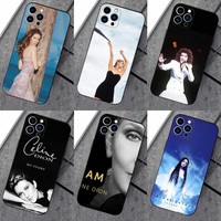 C-Celine Dion Phone Case For iPhone 16,15,14,13,12,11 Plus,Pro Max,XS,X,XR,SE,Mini,8,7plus,Soft Silicone,Black Cover