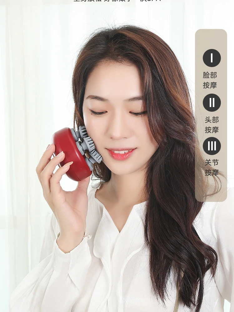 Head Massager Charging Electric Kneading Scalp Care Head Scratching Artifact Shoulder and Neck Massager Meridian Dredging