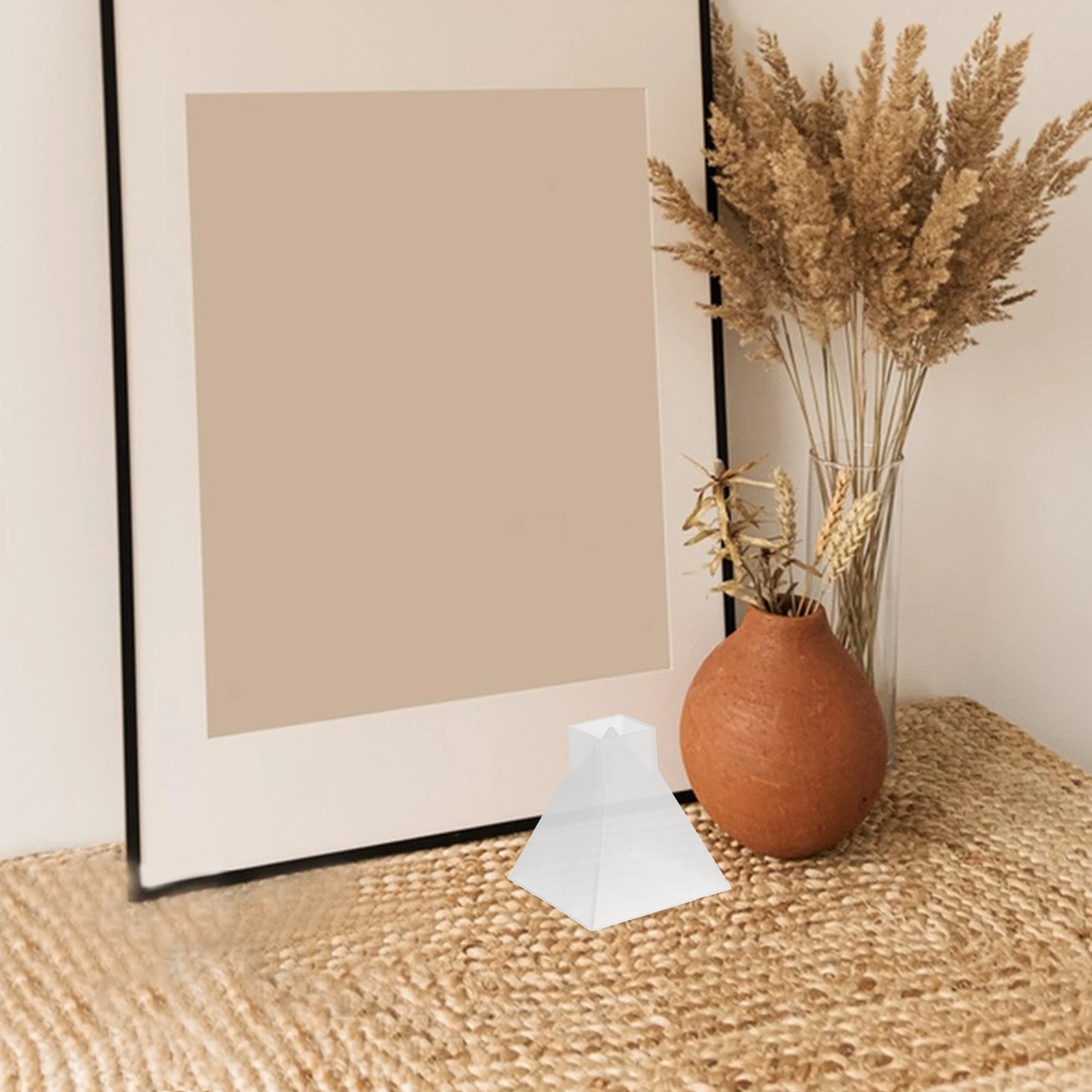 

Reusable Silicone Pyramid Mold for Epoxy Resin DIY Craft Casting Clear Triangle Molds for Dried Flower Specimens and Home Decor