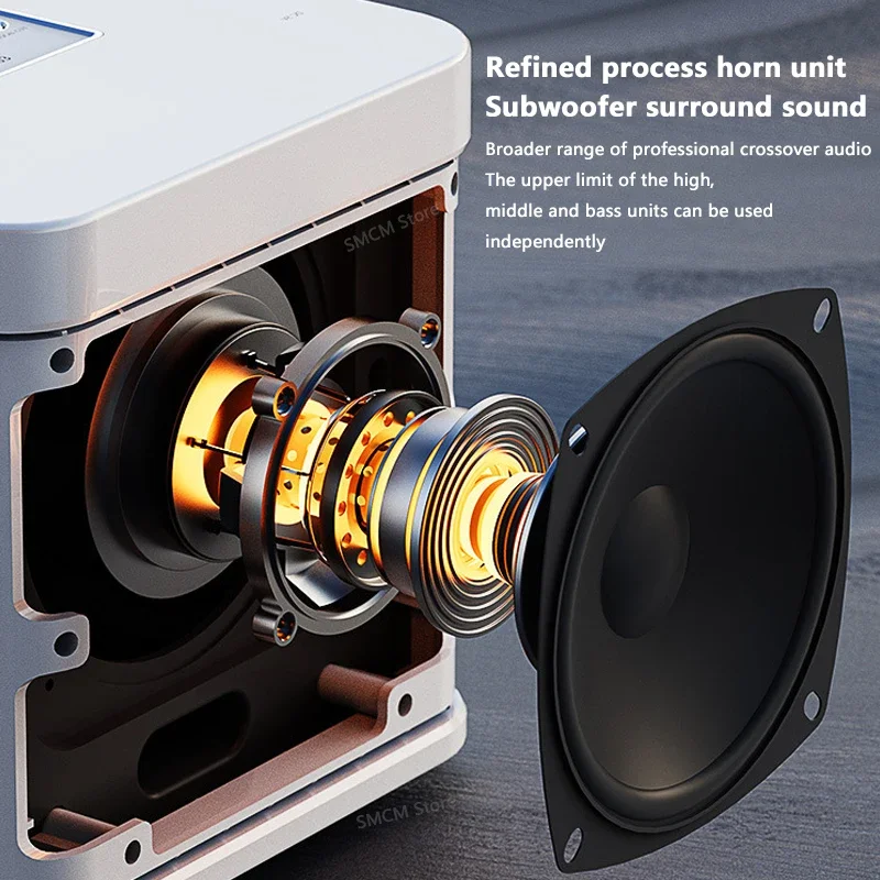 Imagem -03 - Alto-falante Bluetooth Portátil sem Fio com Microfone Alta Potência Led Colorido Boombox Ys223 Som Festa em Família Karaokê Subwoofer 100w