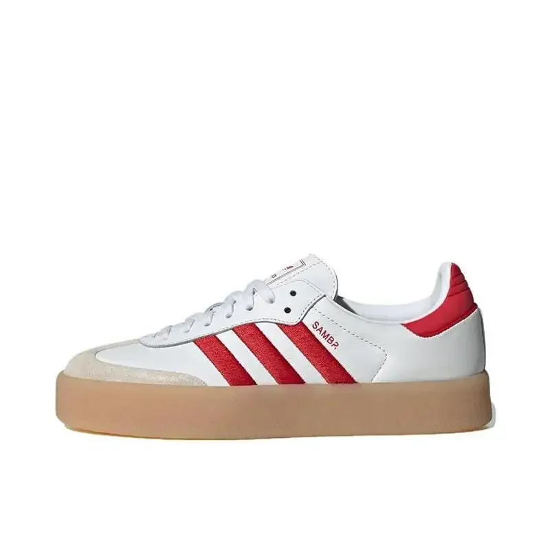 

Adidas Originals Sambae W Белый Красный Удобные легкие противоскользящие женские туфли для скейтборда на толстой подошве Кроссовки ID0438