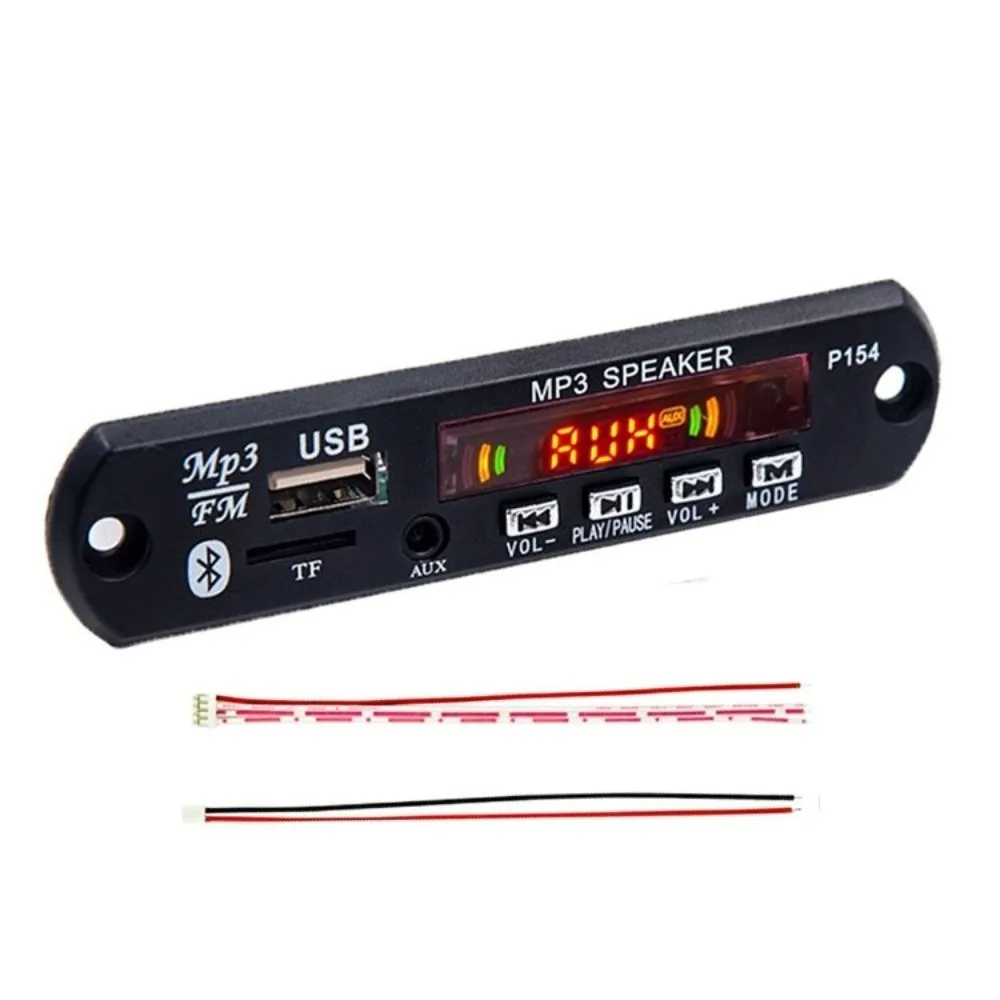 Useful Plastic Bluetooth Car Kit Lossless Audio USB AUX TF MP3 Decoder Board DC 12V High-Fidelity Audio Decoder Automotive Use
