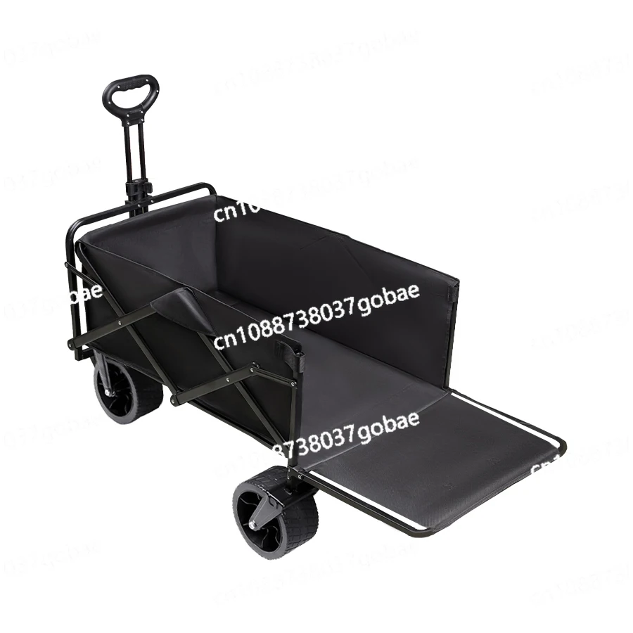 Outdoor Utility Folding Cart Large Capacity Wagon Extra Long Extender Cart Camping Picnic Trolley Beach Collapse Folding Cart