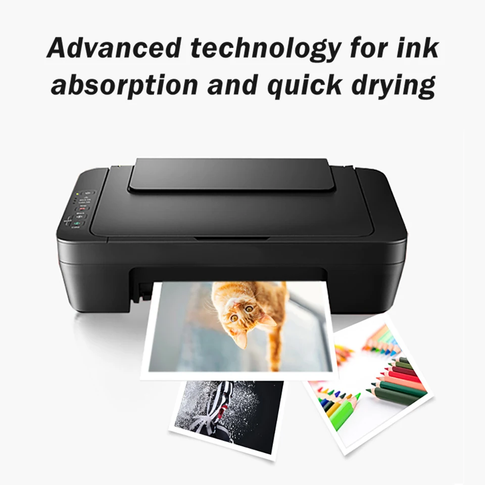 FYIF 20pcs A4 Glossy Waterproof Photo Paper 190g Printing Paper Imaging Supplies for Canon Epson HP Color Inkjet Printer