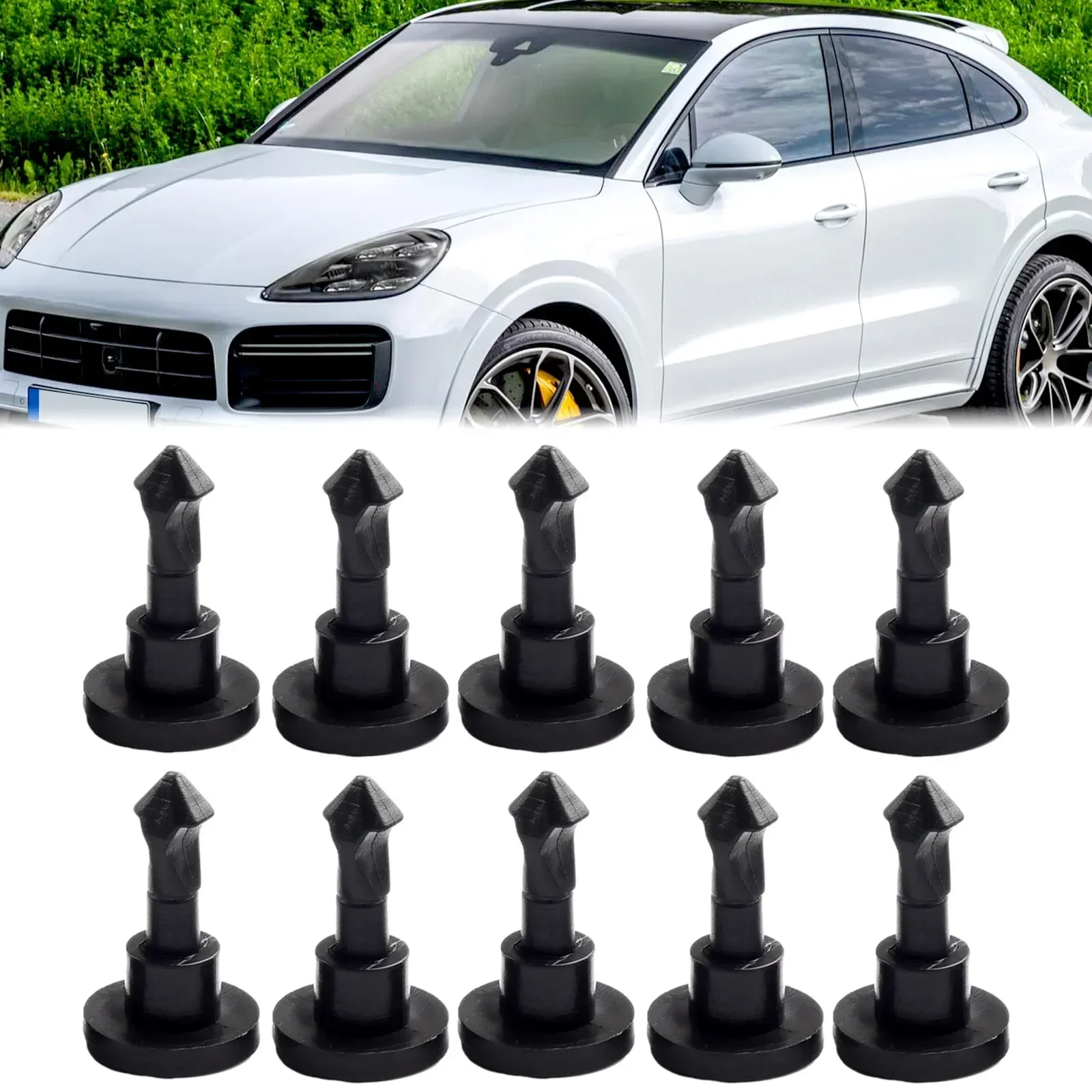 10Pcs Car Engine Compartment Cover Plate Screw Clips For For Cayenne 03-10 Plastic Plate Screw Clips Car Accessories