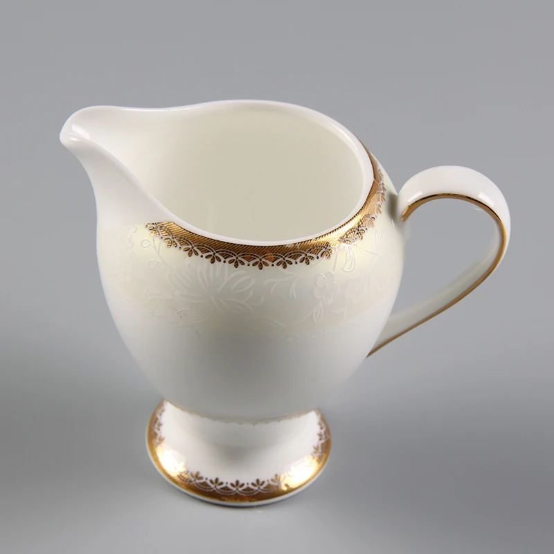 Luxury Royal White Phnom Penh Teapot and Cup Bone China Restaurant Hotel Household Teapot