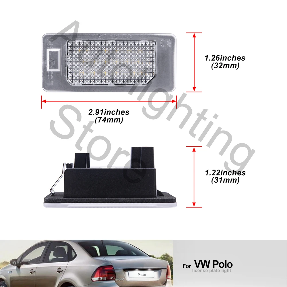 2 pz per VW Polo Sedan 60 61 2009 2010 2011 2012 2013 2014-2020 luci targa Canbus fanali posteriori luci posteriori