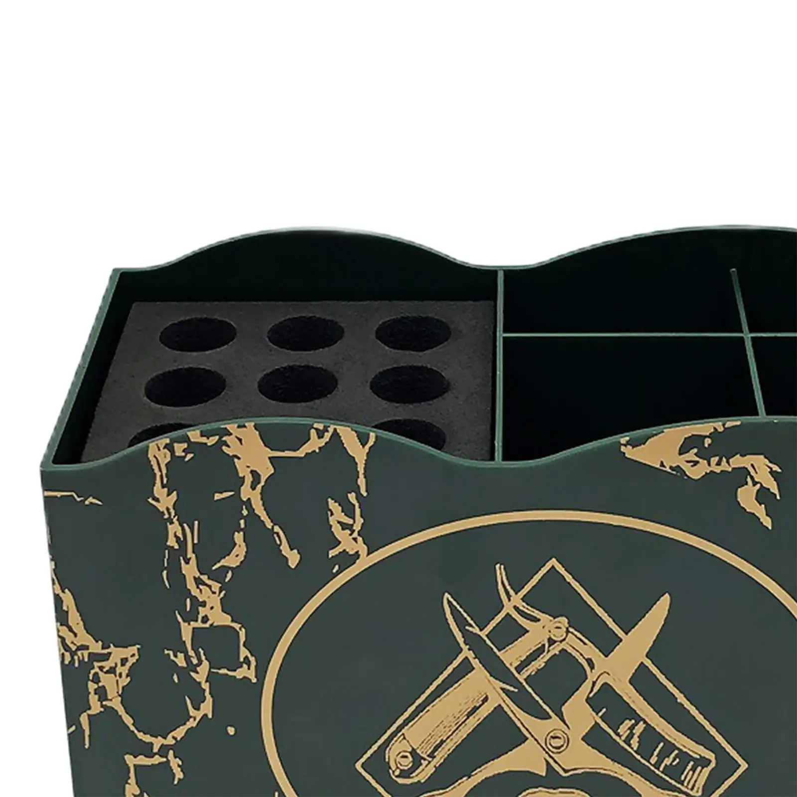 صندوق تخزين سعة كبيرة ، أداة تصفيف الشعر ، قابلة للإزالة ، مقص ، فرش