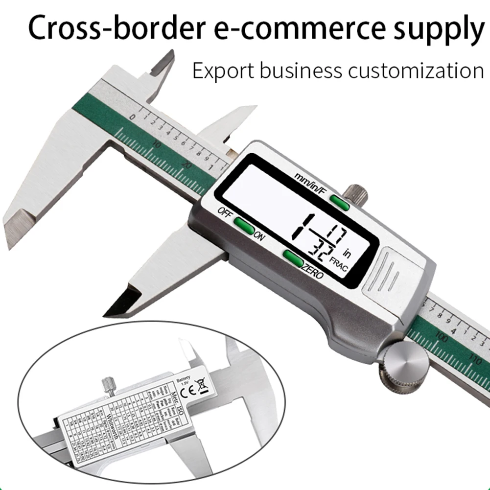 

ET50 150mm Digital Caliper Stainless Steel Fraction / MM / Inch 0.01mm High Precision Vernier Caliper Mechanical Measure Tool