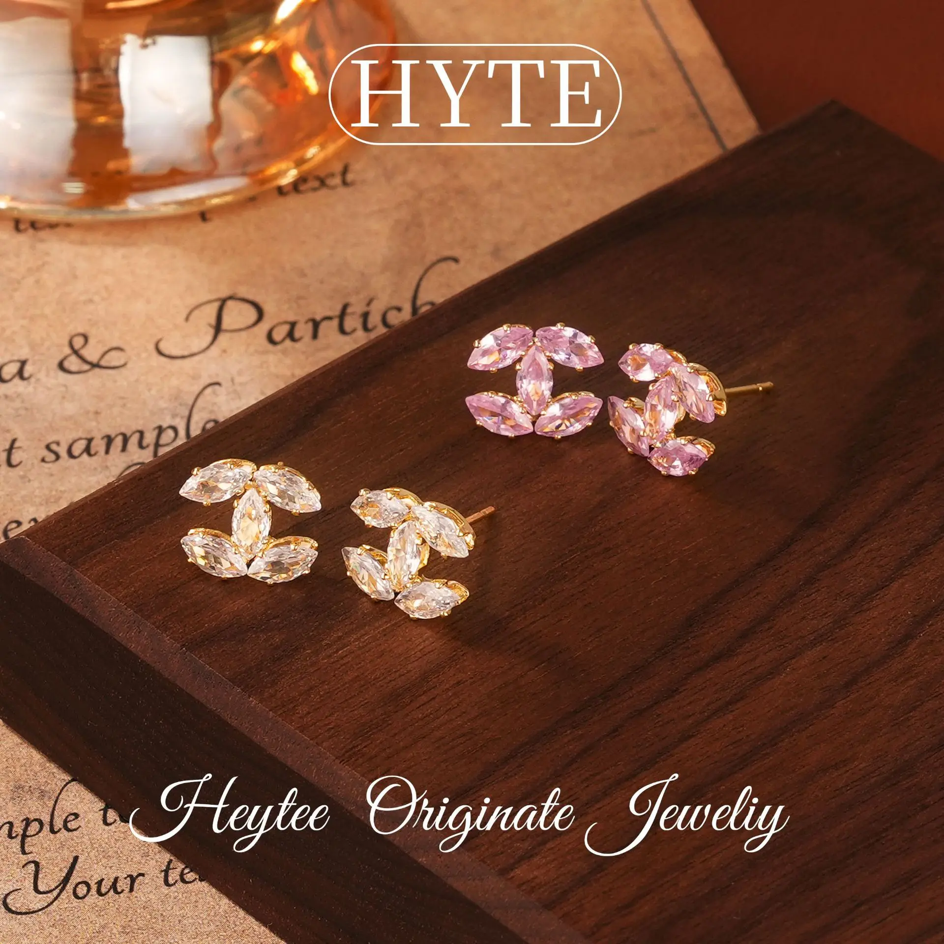 

2025 new earrings high-end French exquisite sweet zircon double C earrings for women light luxury small design high-end personal