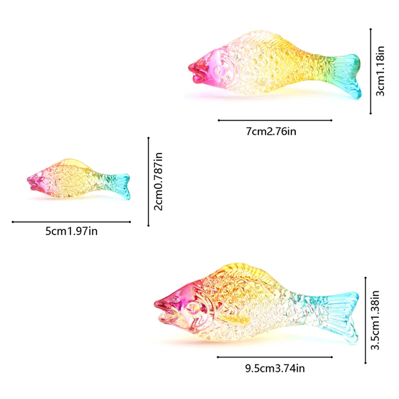 Crystal Big colorful Carp Crystals Goldfish Carps Home Living Room Crystal Decorations Lucky Mascot Ornaments Home Decoration