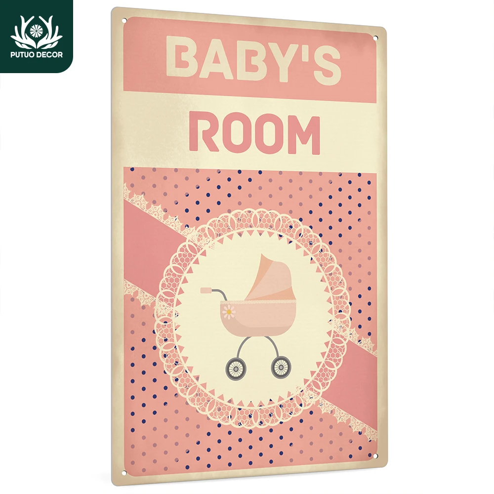 

Putuo Decor 1pc Personalized Custom Metal Tin Sign, Your Text Room, Wall Art Decoration for Home Nursery Baby's Roomamily