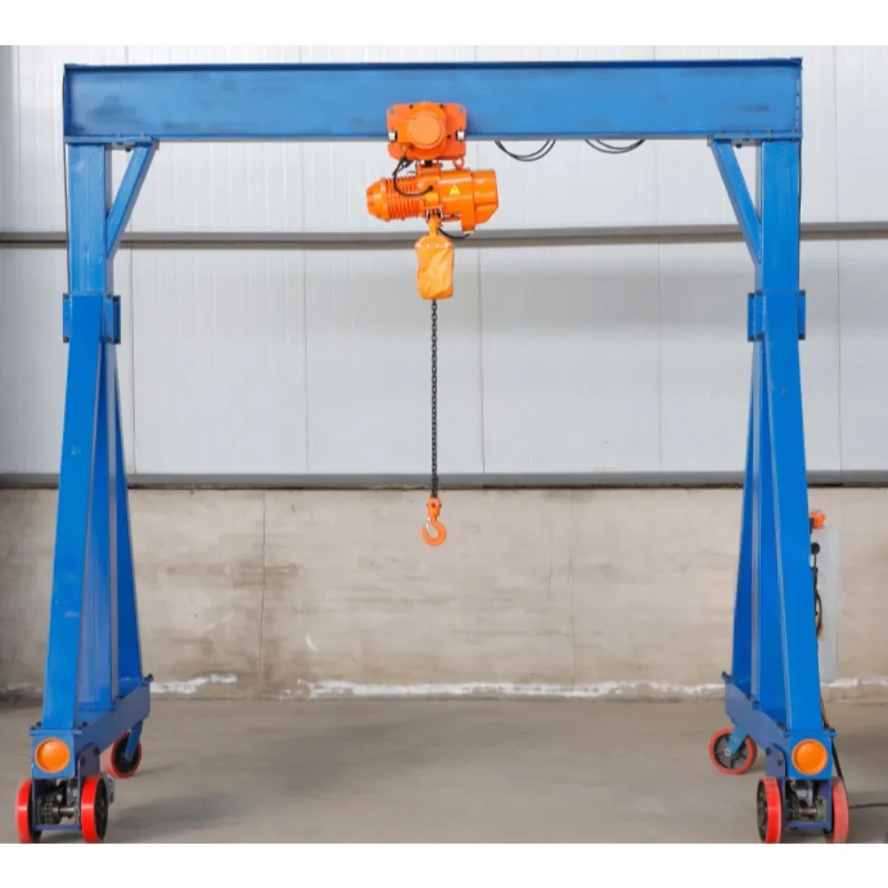 Gantry crane lifting and lowering movable electric simple steel hanger