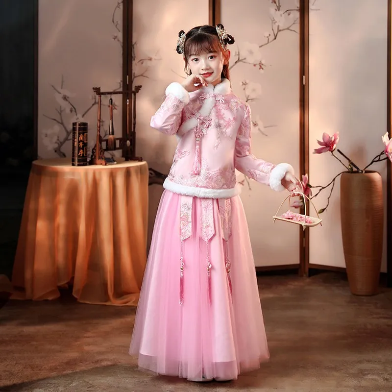 kids-tang-suit-set-chinese-traditional-costume-for-baby-girls-embroidery-winter-red-new-year-clothes-birthday-gift-christmas
