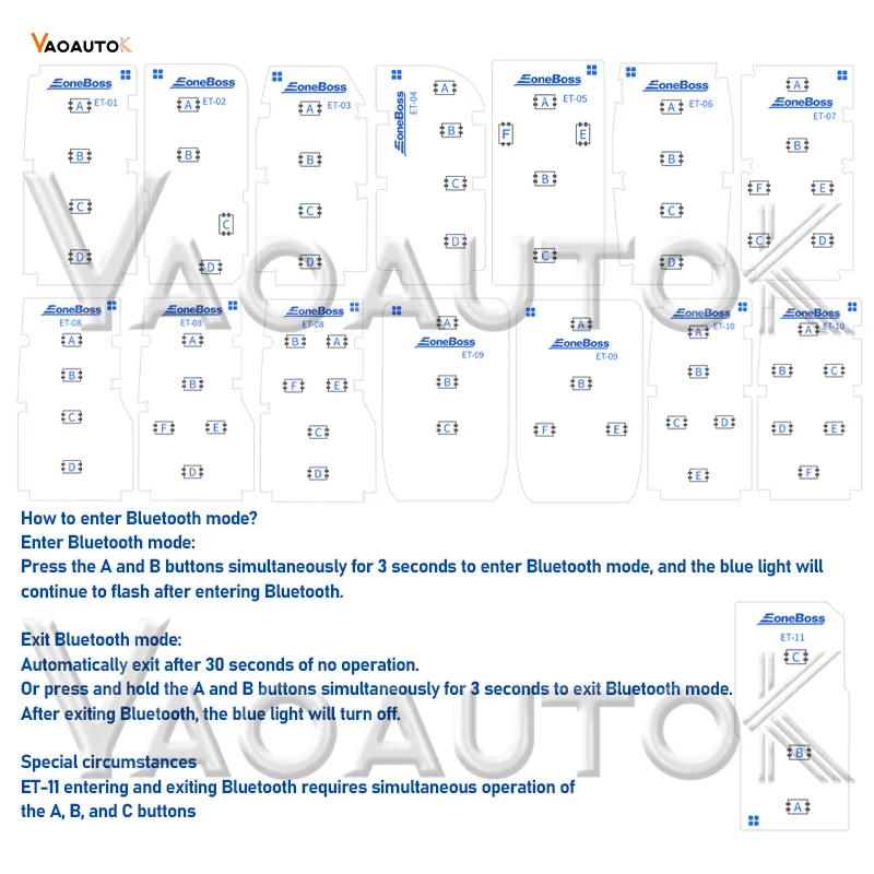 ET 4D 8A Smart Key Circuit Board For Toyota for Lexus for Subaru EoneBoss Universal Bluetooth Code Locksmith Remote PCB Keyless