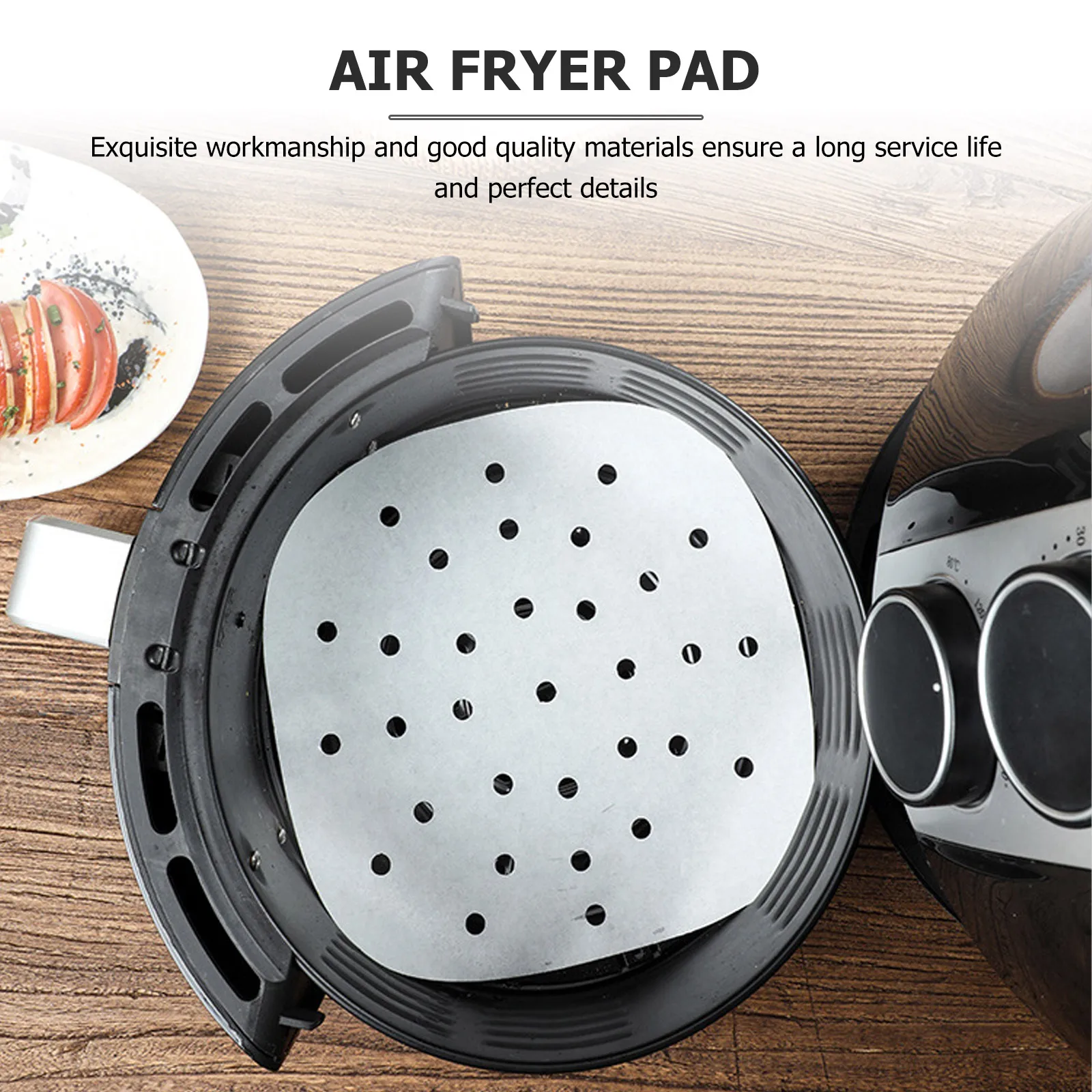 

100pcs Baking Parchment Paper Non-Stick Oil-Proof Air Fryer Pads For Grill Roast Microwave Square Steamer Sheets Baking Supply