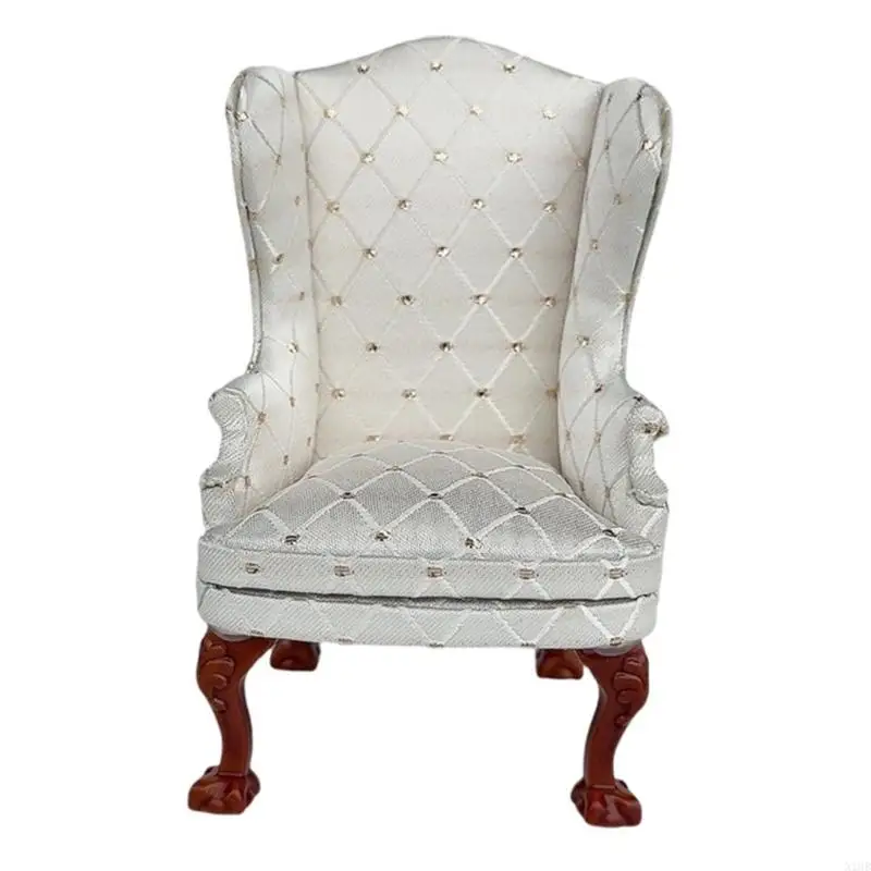 

1/12 миниатюрный деревянный диван -стул для любимого кукол.