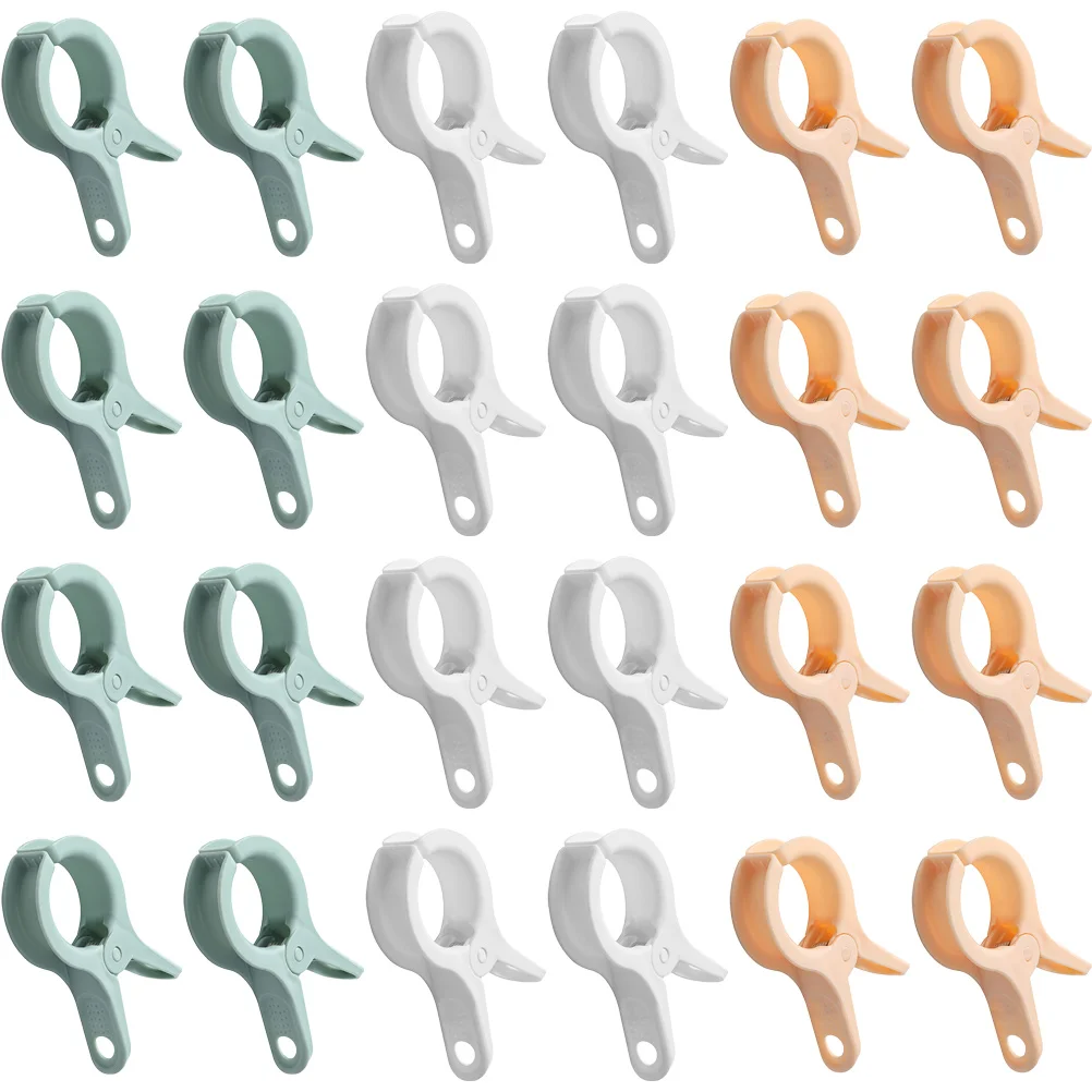 

24 Pcs Windproof Quilt Clips Set Strong Clamping Nonslip Edge Beach Towel Clothespins Drying Household Multifunctional PP