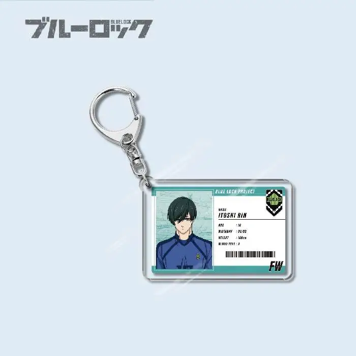 Синий замок, идентификационная карта, серия, аниме-брелок Hiori You, акриловый брелок для ключей, мужской Itoshi Rin, брелок для ключей, женская милая сумка, подвеска, орнамент, подарок Синий замок, идентификационная карта, серия, аниме-брелок Hiori You, акриловый брелок для ключей, мужской Itoshi Rin, брелок для ключей, женская милая сумка, подвеска, орнамент, подарок