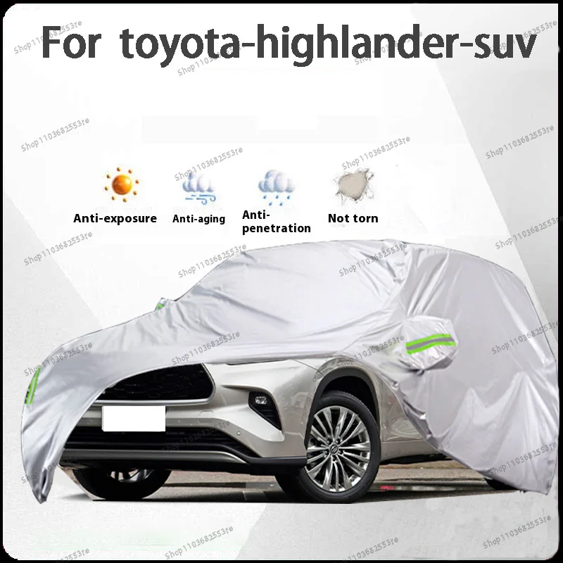 

For Toyota Highlander Fit Car Cover - Waterproof, Dustproof, Sunshade (UV), Snowproof | Silve Full Cover with All-Day Protection