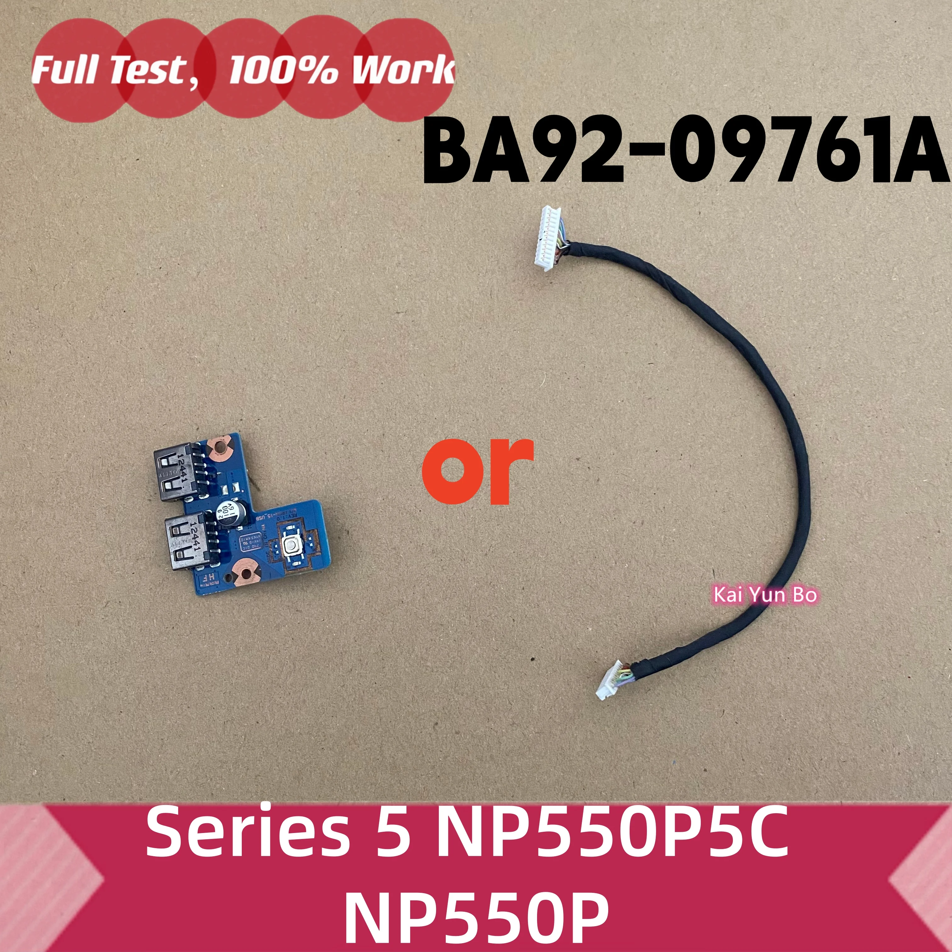 Placa ou Cabo do Botão de Energia USB para Laptop Samsung Série 5 NP550P5C NP550P 550P BA92-09761A