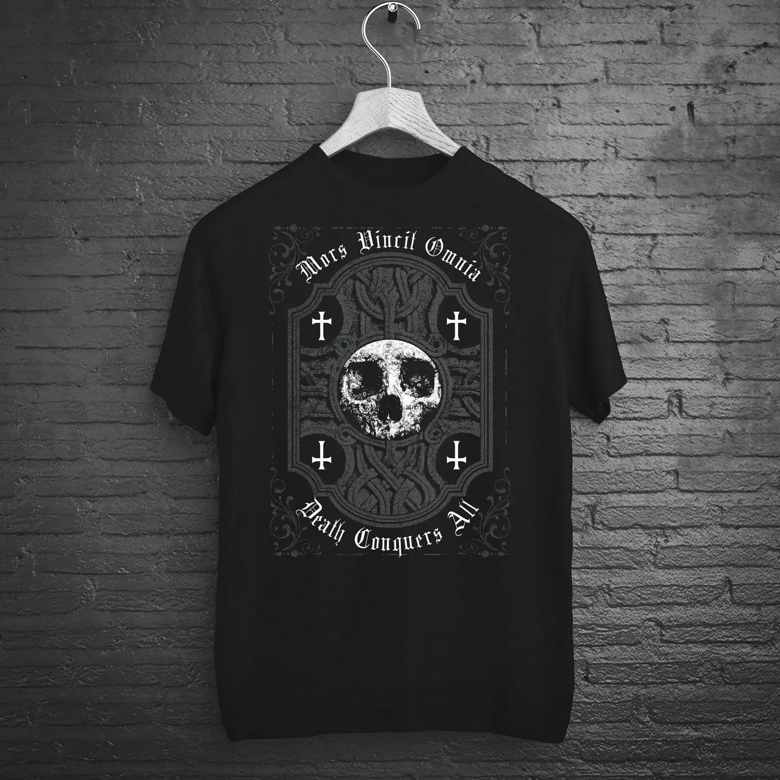 Memento Mori Skull Gothic T Shirt Dark Art Alternative Clothing Skeleton Horror Satanic vintage Washed Breathable Slightly