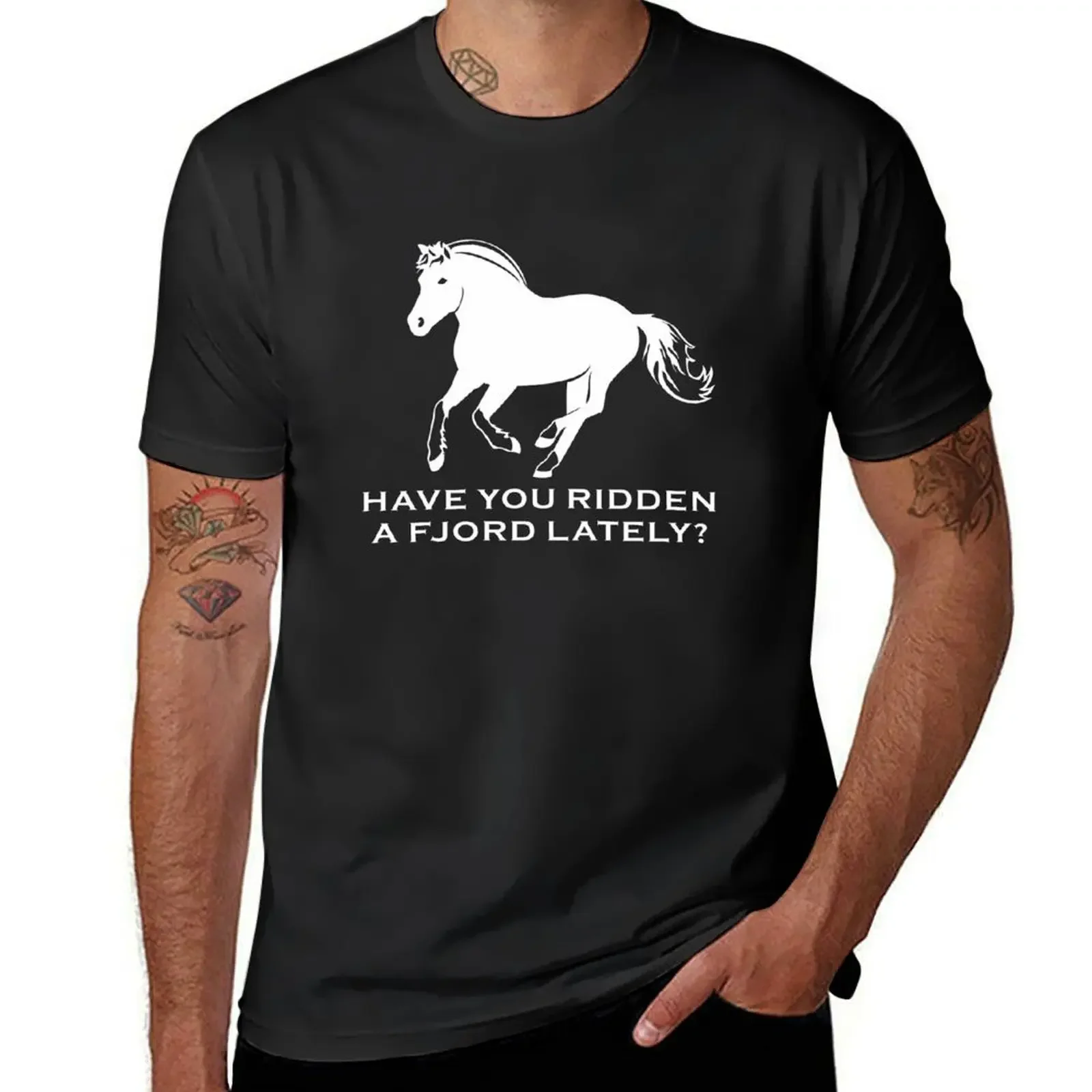 У вас прикрывали Финord Lately? Норвежские наклейки Fjord Horse Nicker? on Redbubble T-Shirt митные черные футболки для мужчин