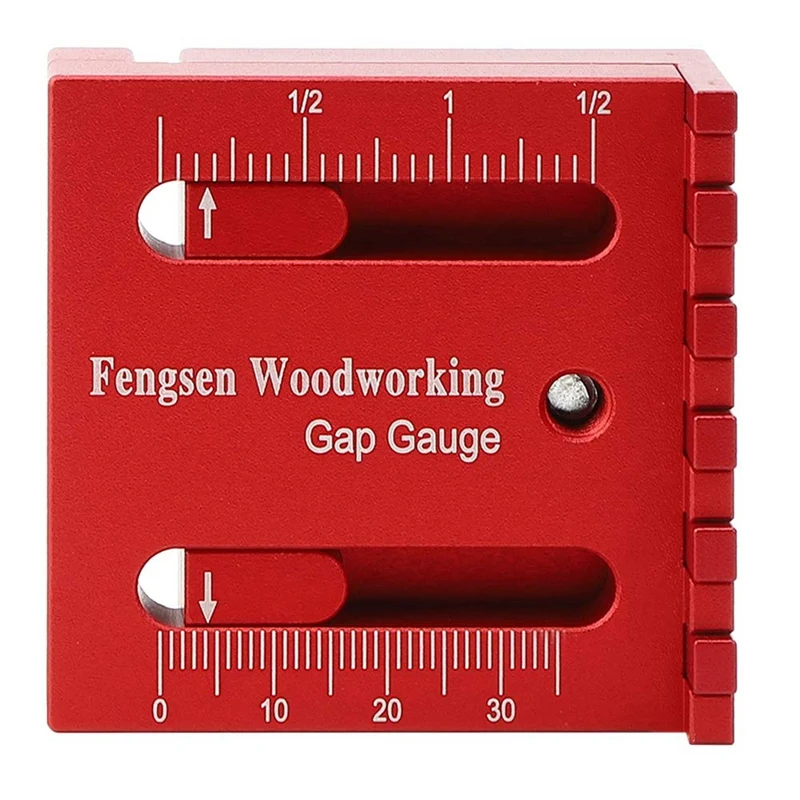 ABJI-calibro per spazi vuoti per la lavorazione del legno, righello a dente di sega per misurazione della profondità, mini regolatore per slot per sega in lega di alluminio, misuratore per marcatura del righello di linea