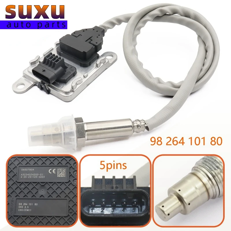 

Nitrogen Oxide Sensor NOx Sensor 9826410180 For CITROEN Jumpy OPEL PEUGEOT VAUXHALL 09-20 OEM 9826410180 5WK96790B