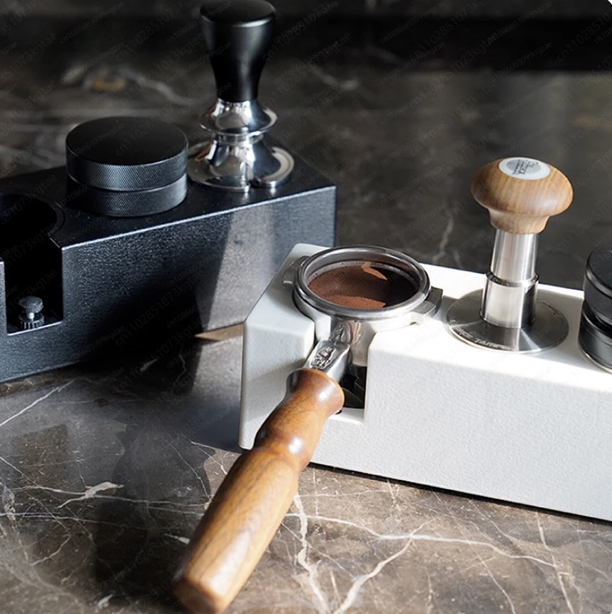 Coffee cloth powder dispenser Plastic powder pressing base 51/58mm Filling handle bracket Storage powder hammer pad