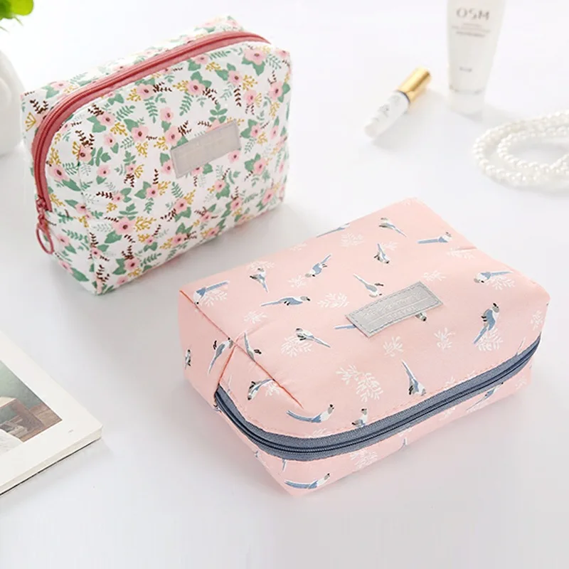 Women Sanitary Pad Pouch Cotton Girls Cosmetic Bags Makeup Bag Napkin Bag For Ladies Tampon Organizer Bag Mini Cosmetic Bags