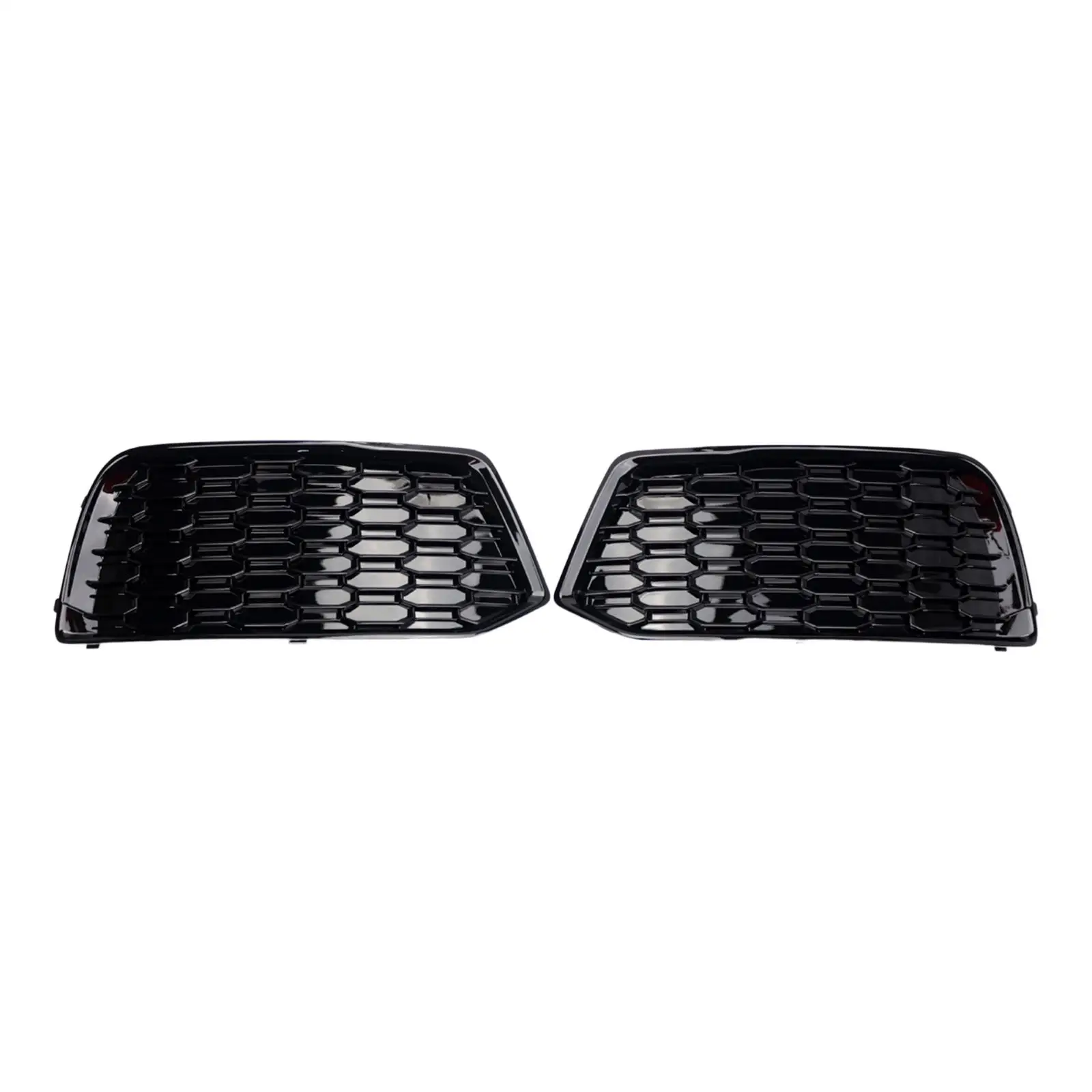 2 Pieces Front Side Grille Lower Net 80A807680D 80A807679D High Performance Assembly Accessory Black for Audi Q5 2018 -2020