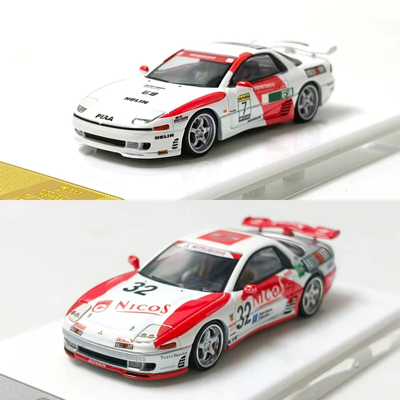Bliss Diecast 1:64 Scale GTO 3000GT 7# & 32# Alloy Simulation Car Model Static Display Collectibles Boy Gift Ornament