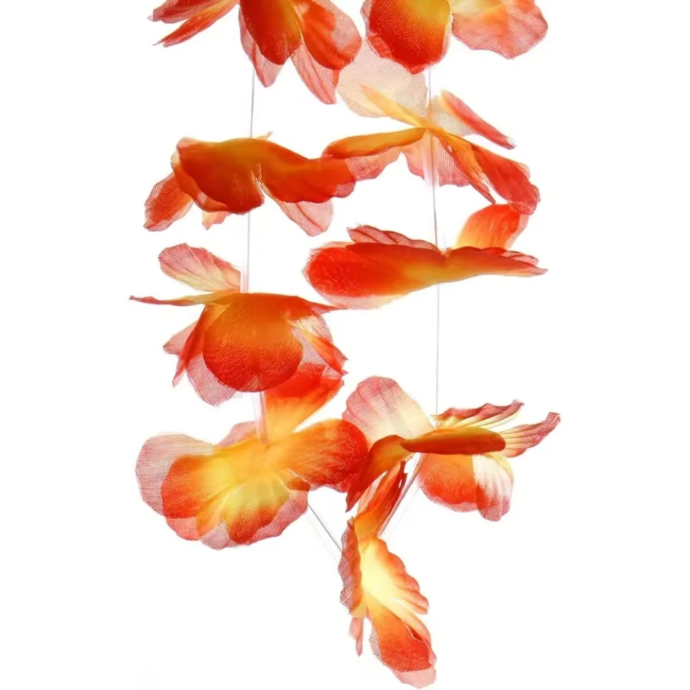 30pcs/set Hawaiian Flower Leis Multicolor Tropical Floral Necklace Polyester Flower Garlands For Party Beach Dance Party Decor ﻿ view 3