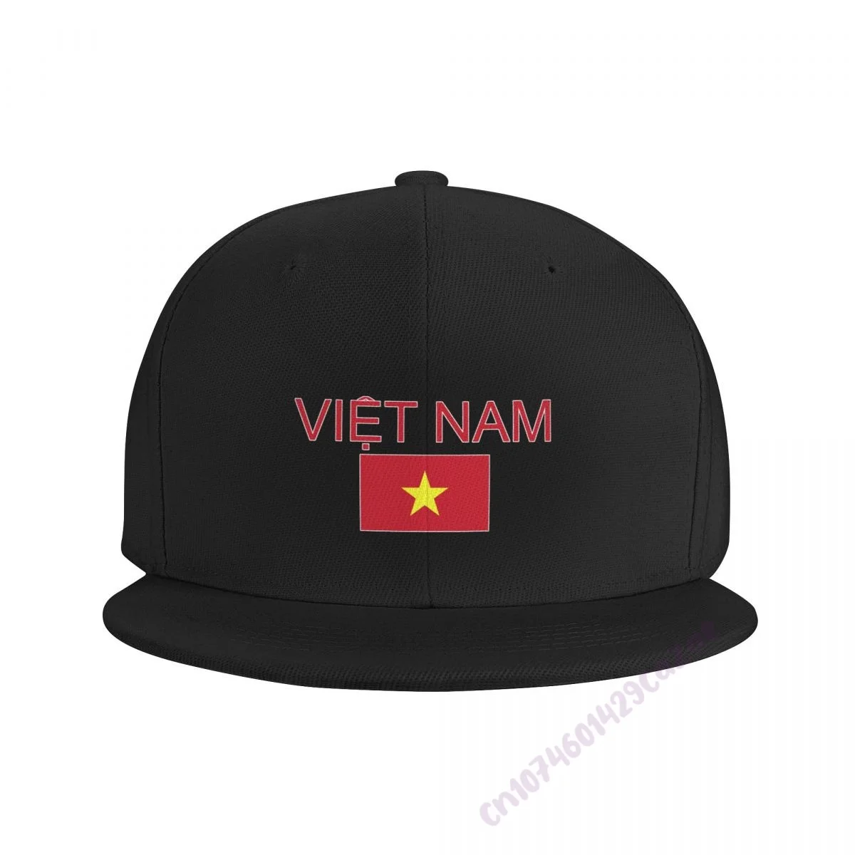 Vietnam Flag Flat Brim Baseball Cap Breathable Adjustable Men Women Outdoor Hip Hop Hat For Gift