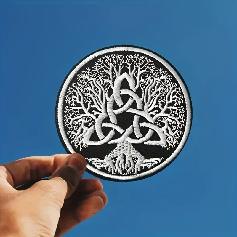 3PCS Norwegian Life Tree Iron-On Badges – Applique Patches for Men’s Clothing, Jackets, Hats, Backpacks, Shoes – Easy to Apply