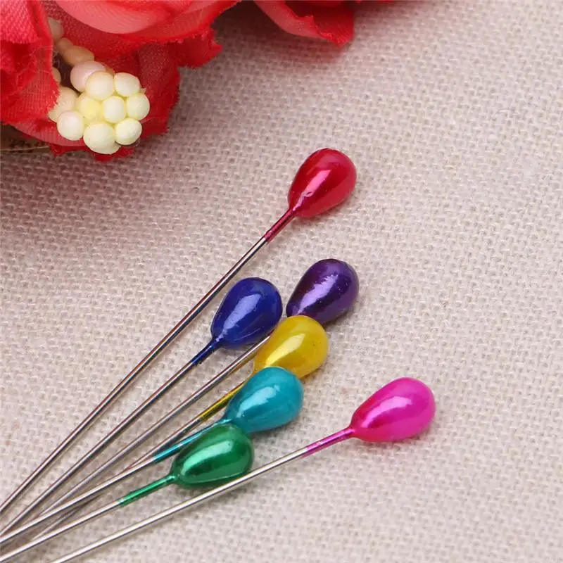 400D for Extra Long Pearl for Head Dressmaking Pins Wedding Corsage Florists Sewing D