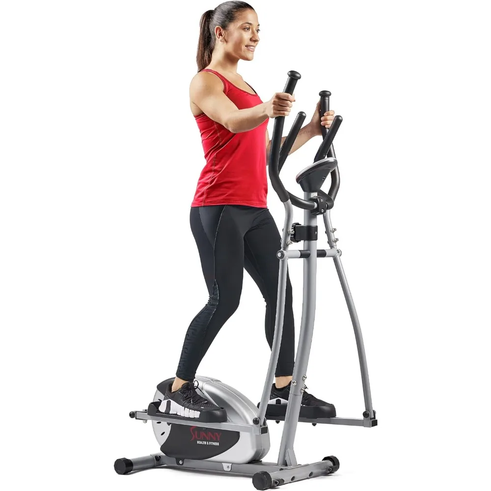 Step elliptical, full-body cross trainer, low-impact exercise equipment, and optional SunnyFit app for enhanced connectivity