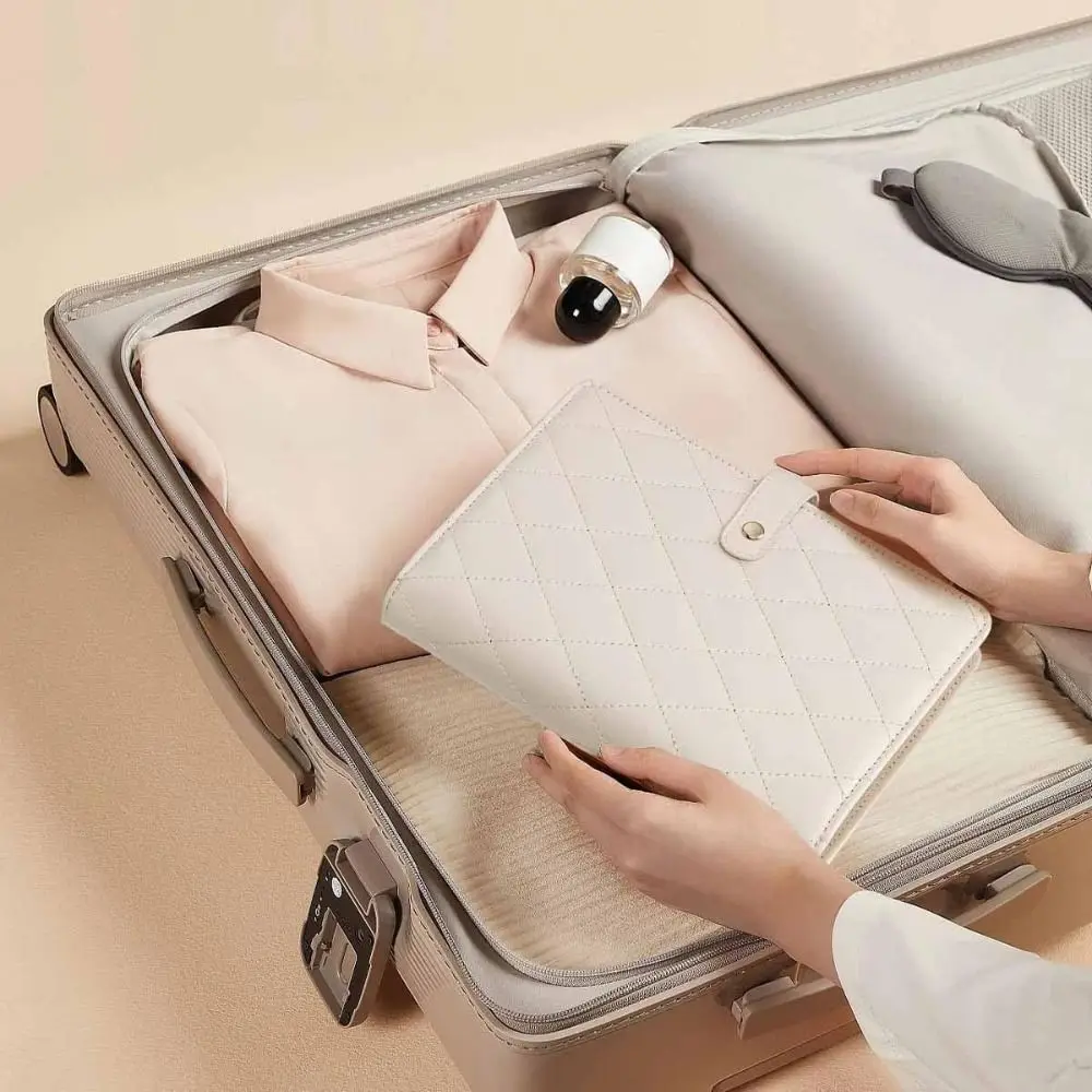 투명 보석 보관 책 벨벳 지퍼 목걸이 바인더 보관 책 고급 PU 가죽 클리어 포켓