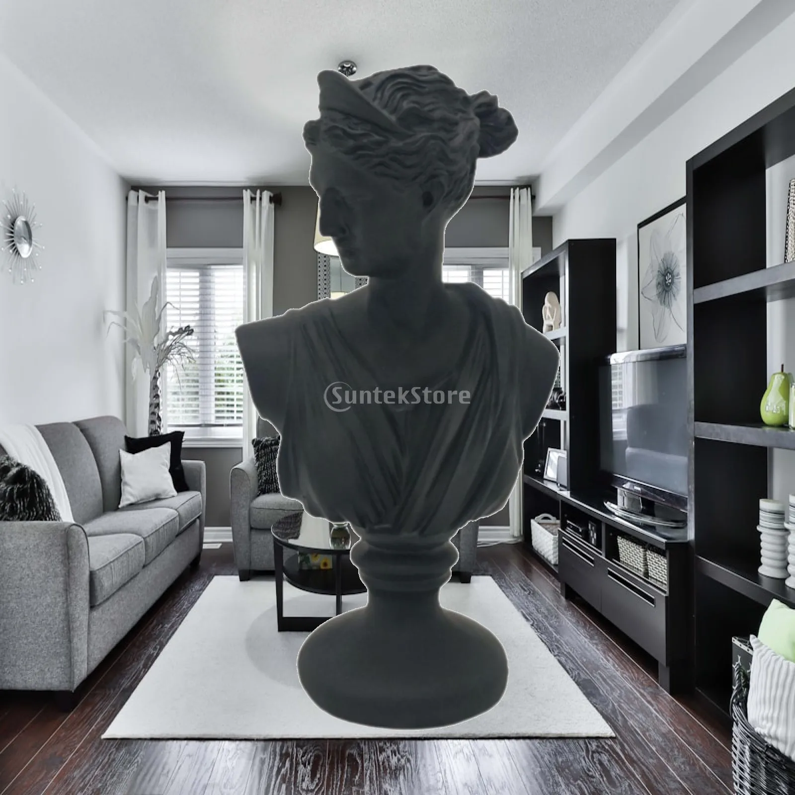 Greek Mythology Figurine Bust Resin Sculpture Fine Craftsmanship Multifunctional for Dressing Table Desktop Decoration