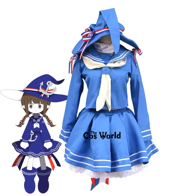 Wadanohara And The Great Blue Sea Sailor Костюм Школьная форма Топы Юбка Наряд Игры Аниме Косплей Костюм 2025