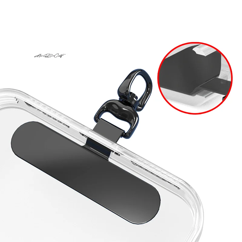 

0,3 мм прочный металлический ремешок для телефона, зажим с вращением на 360 градусов, уплотнитель для мобильного телефона, сменный подвесной ремешок для телефонов