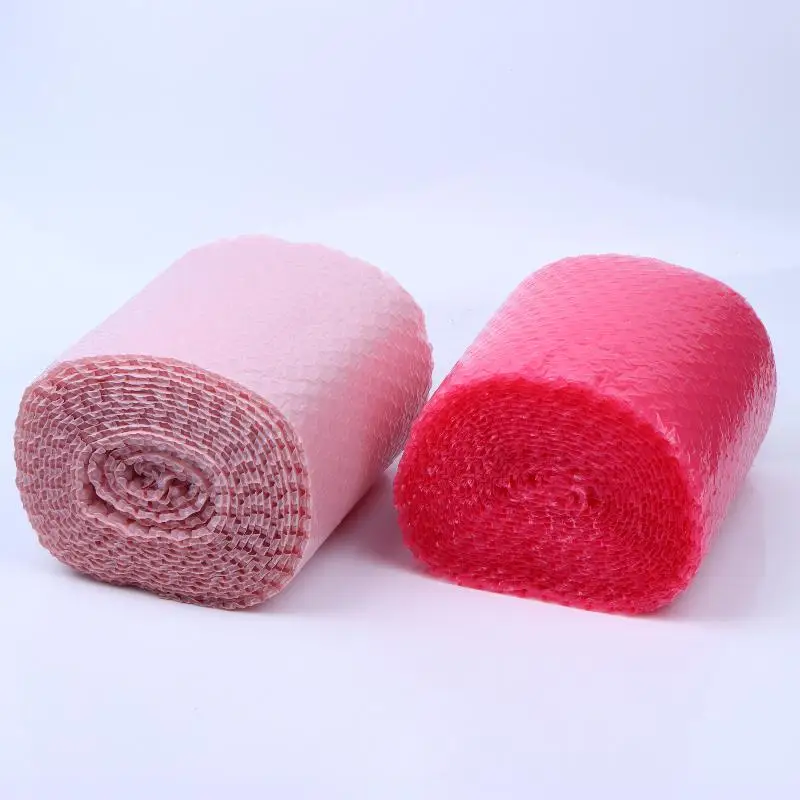 [New] 1 Roll 6M Pink Heart-Shaped Bubble Love Thickeneded Shockproof Fragile Protective Packaging Film